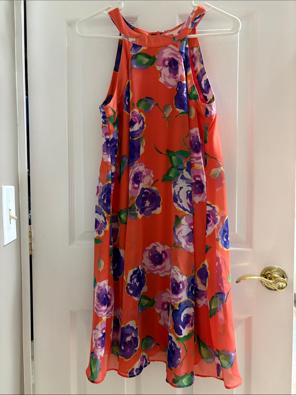 Betsey Johnson Orange Floral Strapless Sundress